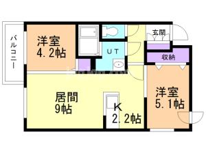 プラージュ銭函の間取り
