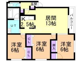 エクセルハイツの間取り