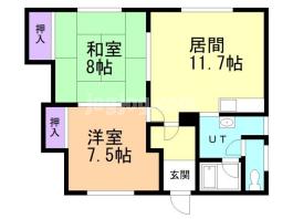 富岡コーポの間取り