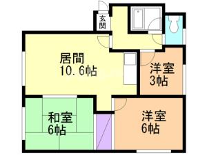 大雪ハイツの間取り
