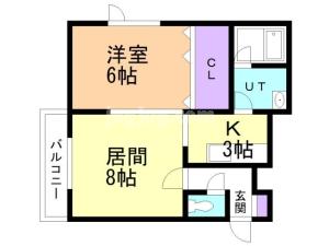 サンセットラピュタＢの間取り