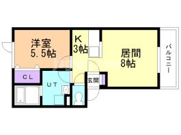コーポ日研　Ｂ棟の間取り