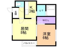 リバーサイド・ラピュタＮサイドの間取り