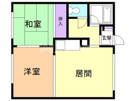 北庄ハイツの間取り