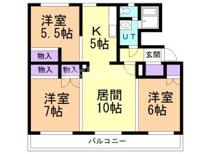 パティオス夕陽ヶ丘Ⅰの間取り