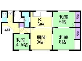 帯広市西十四条北８丁目の一戸建ての間取り