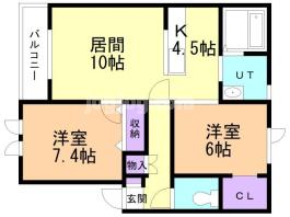 シエログランデⅢ（子育て支援住宅）の間取り