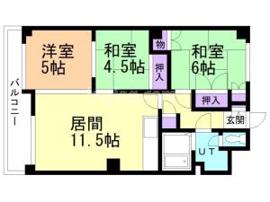レジデンス西岡の間取り
