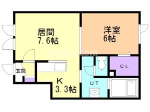 レジデンスアイ弐号館の間取り