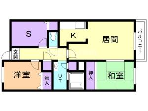 スカイヒルズ末広８の間取り