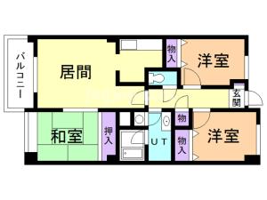 スカイヒルズ末広８の間取り