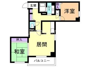 スカイヒルズ末広８の間取り