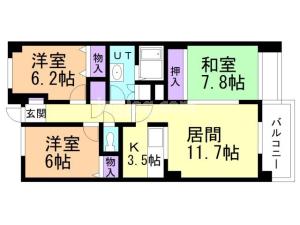 スカイヒルズ末広８の間取り