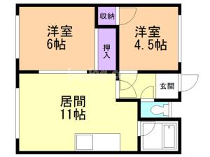 サンリバー岩見沢の間取り