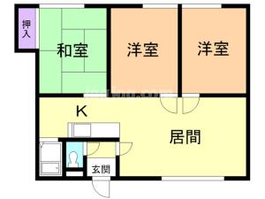 リヴィエール４１２Ｂの間取り