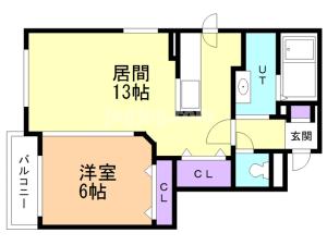 ｓｕｎｐａｒｋ岩見沢の間取り