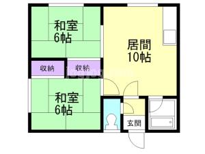 秀鶴荘Ｂの間取り