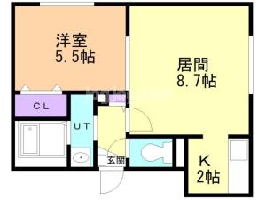 恵庭市黄金北３丁目の賃貸マンションの間取り