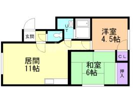 クリオコートＡの間取り