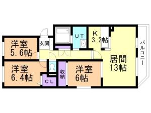 札幌市豊平区福住三条１丁目の賃貸マンション