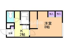 レオパレスロワジール西野Ａの間取り