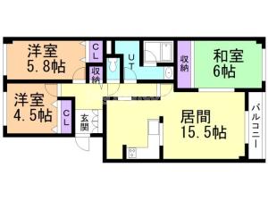 シャトーム深堀の間取り