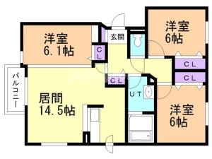 ｓｕｎｐａｒｋ岩見沢の間取り