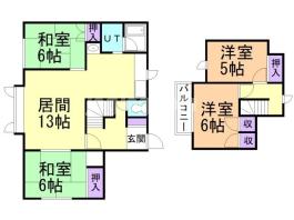 江別市豊幌花園町戸建の間取り