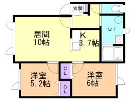 コーポオアシス６の間取り