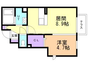 クレア・ド・ルーンＢの間取り