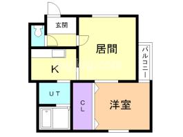 リバーサイド・ラピュタＮサイドの間取り