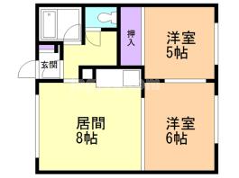 北庄ハイツの間取り