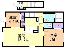 ガーディノディルースⅡの間取り